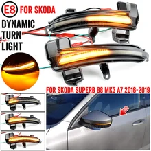 Für Skoda Superb A7 B8 MK3 III Typ 3V 2016-2019 2 stücke Seite Spiegel Anzeige Dynamische Sequentielle fließende LED Blinker Licht