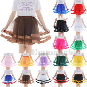 

Women Adult Girls Mesh Tulle Tutu Skirts Layer Underskirt Petticoat Fancy Pettiskirt 2020 Elastic High Waist Party Dance Skirt