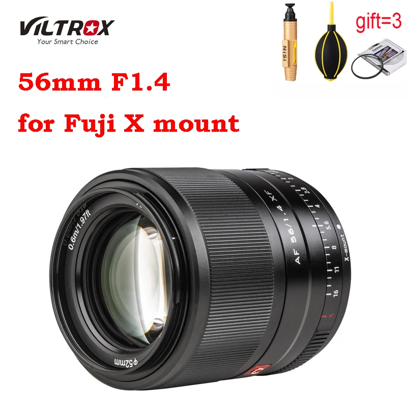 Viltrox 56mm F1.4 for Fujifilm X balck silver Lens XF Large Aperture Autofocus Portrait X-T30 X-T3 X-PRO3 X-T200 X-E3 X-T2 XT-4