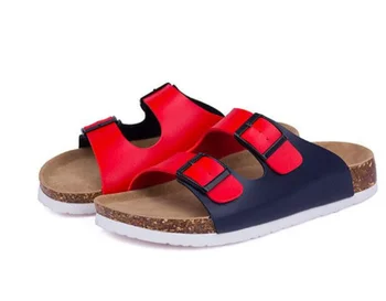 

YEELOCA New Summer Women Cork a001 Slippers Casual Beach Outside Double Buckle Printed Anti-slip Water Slides Shoe KZ0X9