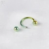 ZS 1 PC 17 Colors Nose Rings 16G Horseshoe Nose Piercing Mixed Color Stainless Steel Septum Lip Labret Eyebrow Piercings Jewelry ► Photo 3/6