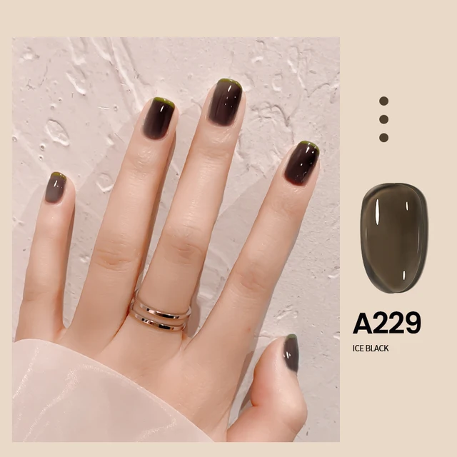 MAYCHAO 7.3ml Summer Pudding Gel Nail Polish Transparent Jelly Polish Top Coat Soak Off UV Gel Art Nail Varnish Semi Permanent A229