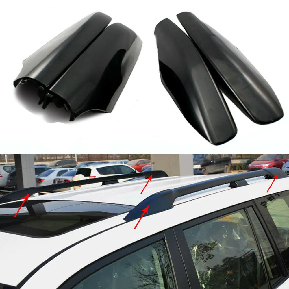 Roof Rack Cover For Toyota Land Cruiser Prado Fj120 2003-2007 2008 2009 Black ABS 4PCS