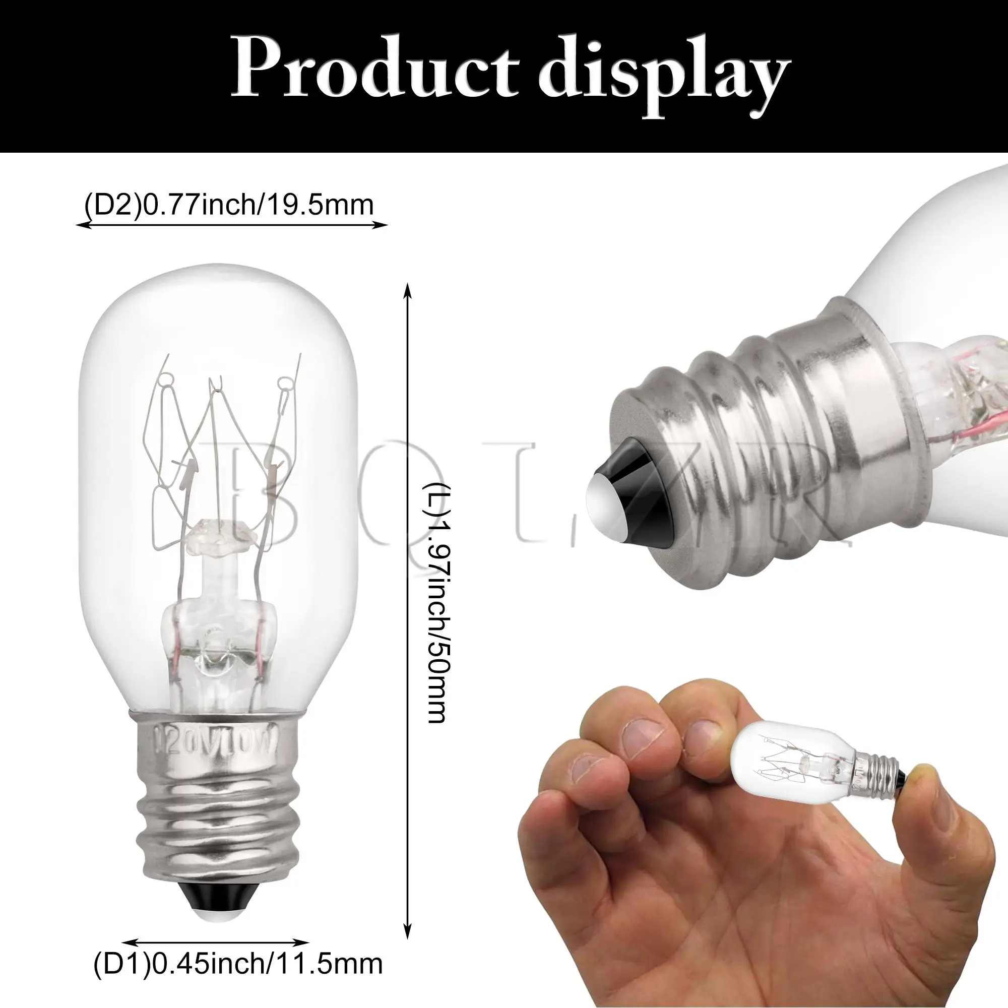Led Bulb Holder 2 x Dryer Light Bulb WE05X20431 120V 10W E12 Replacement for GE
