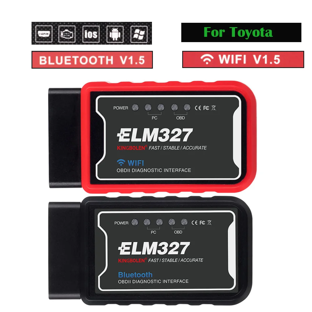 ELM327 OBD2 сканер Bluetooth WIFI диагностические инструменты для Toyota Land Cruiser Prado Yaris Camry ключ