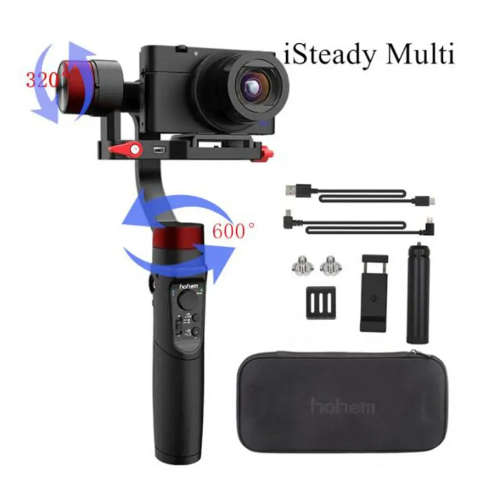 Skup Hohem iSteady wielu 3 osiowy ręczny stabilizator gimbal dla aparat cyfrowy GoPro Hero 8 7 6 5 Osmo działania Yi Cam SJCam smartfonów