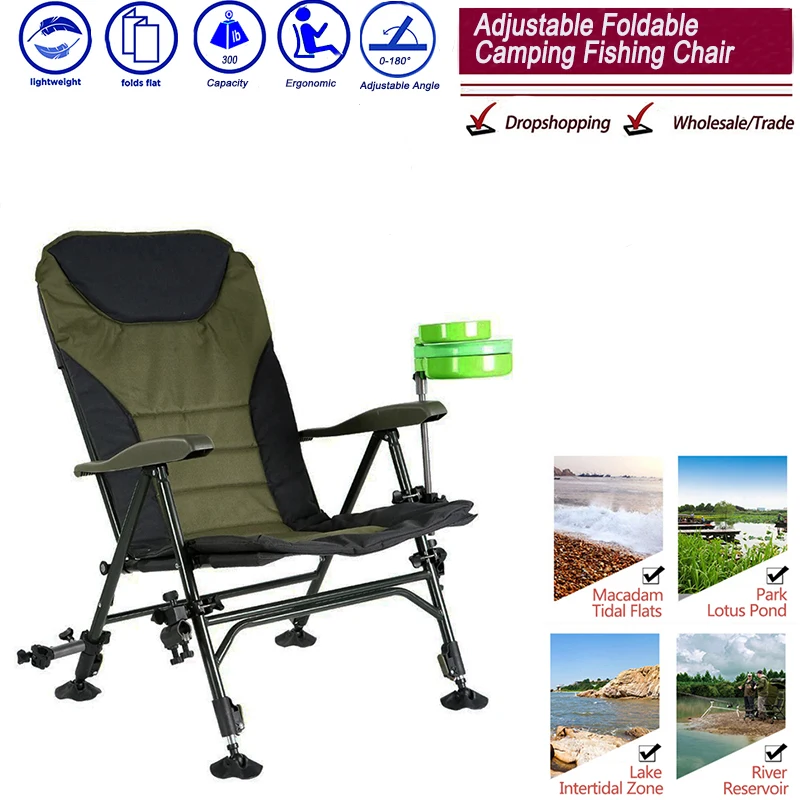 Beach With Bag Portable Folding Chairs Outdoor Picnic BBQ   Fishing Camping Chair Seat  Oxford Cloth Lightweight Seat for 1