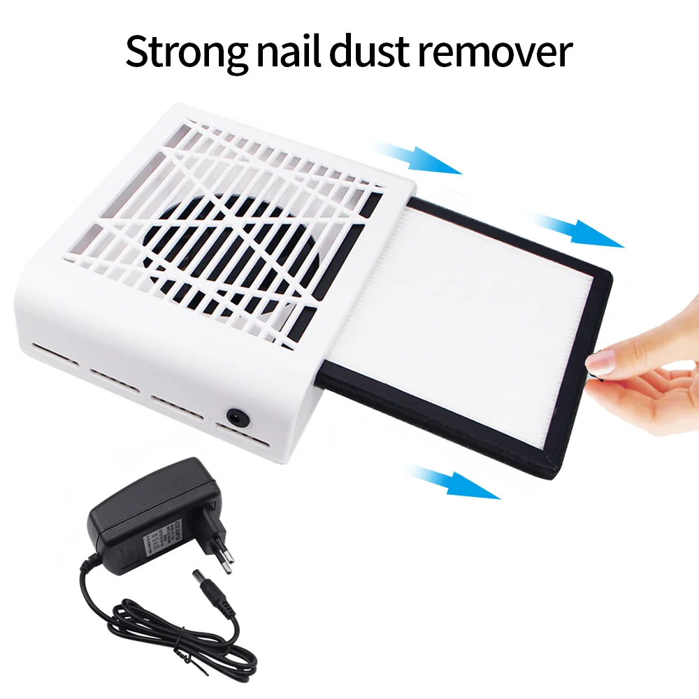 Billig 65W Nagel Staub Collector Starke Fan Vakuum Saug Staub Maniküre Maschine Werkzeuge Staub Sammeln Tasche Nail art Maniküre Salon werkzeuge