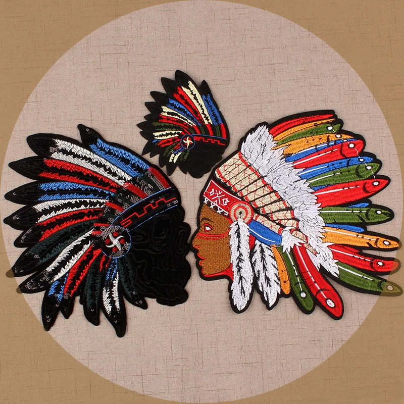 

Indian Head Cloth Clothing Applique Down Jacket Repair Subsidies Patch
