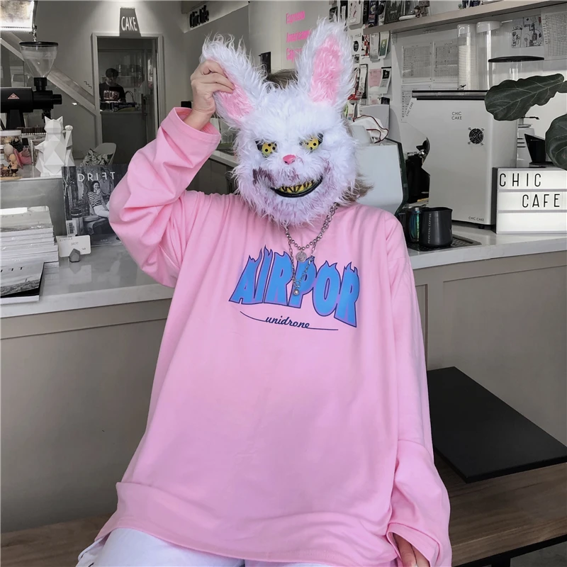Женские футболки, топы, японские Kawaii, для девушек, Ulzzang, Радужная, розовая, с надписью, футболка, женская, Корейская, Harajuku, одежда для женщин
