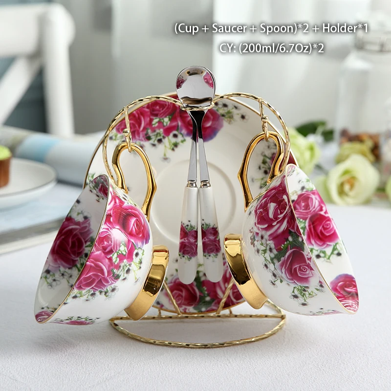 طقم قهوة بورسلين, طقم قهوة بورسلين أوروبي بشكل عظم...