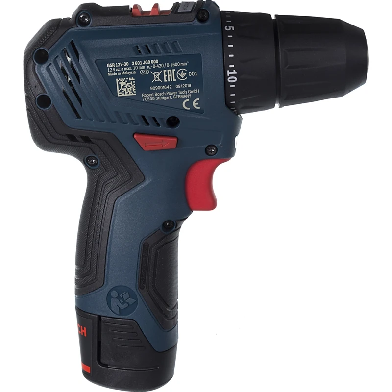 Дрель шуруповерт BOSCH GSR 12V 30 2Ач с двумя аккумуляторами (06019g9020)|Электрические