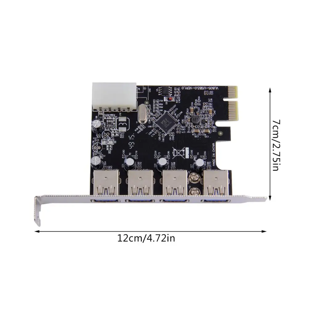 4 порта PCI-E к USB 3,0 концентратор PCI Express адаптер карты расширения 5 Гбит/с скорость Топ для настольных компьютеров компоненты