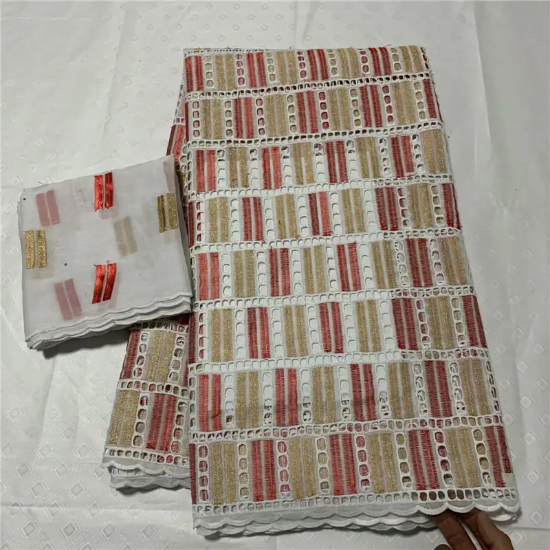 5 ярдов+ 2 ярдов Африканское хлопковое кружево «швейцарская вуаль» ткань высокое качество швейцарская вуаль кружево в швейцарском хлопок африканская кружевная ткань