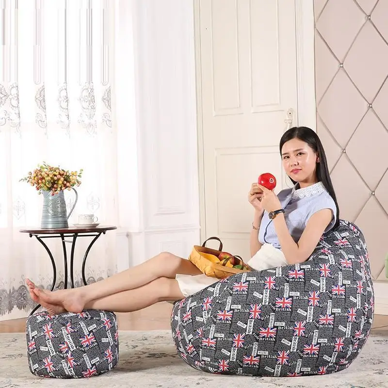 Sillones Kanepe односпальная кровать Silla Puff De Assento Copridivano Boozled Stoel Puf Koltuk кресло-пуф Cadeira Beanbag Bean Bag Диван - Цвет: Version G
