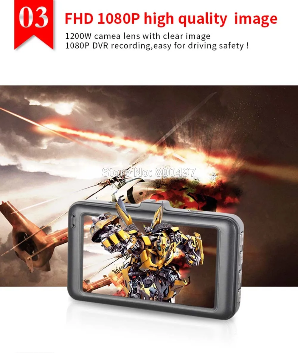Автомобильный видеорегистратор FHD 1080P " 170 WDR ips видеорегистратор с двойным объективом g-сенсор парковочное Обнаружение движения камера ночного видения