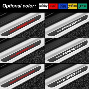 

Car Door Sill Scuff Anti Scratch Carbon Fiber Sticker for Toyota c-hr prado rav4 yaris hilux prius avensis verso