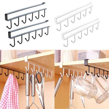 

3/2/1Pcs Kitchen Storage Rack Wardrobe Hook Door Hanger Clothes Hanging Rack Holder Kitchen Organizer Closet Shelf Wall Hanger