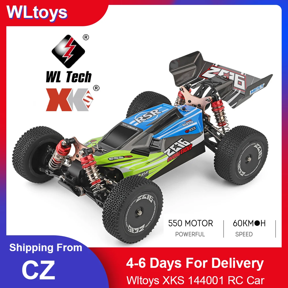 Wltoys XKS 144001 Радиоуправляемый автомобиль 60 км/ч высокая скорость 1/14 2 4 ГГц Багги 4WD