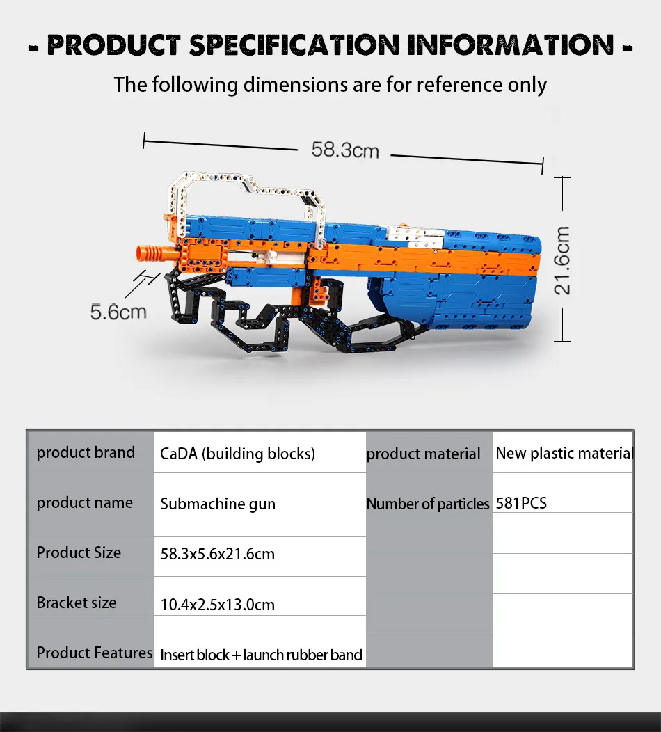 CADA C81003 Block Gun P90 Assault Rifle