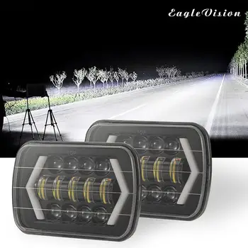 

7inch 300W 30000LM Square Shape Car Working Lights For Suv LED Headlights Car Night signal light luces led para auto lamp