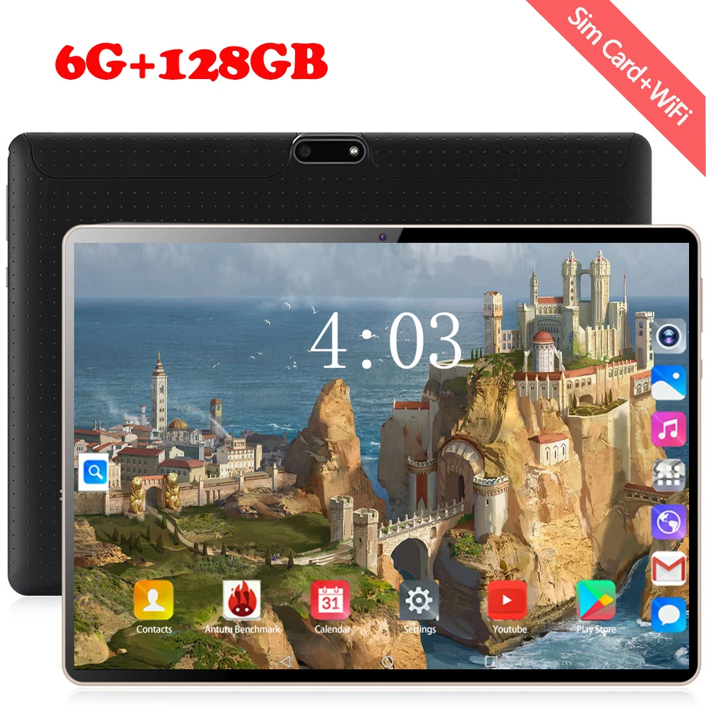 

1920*1200 IPS 10 inch Tablet PC 10 core Android 8.0 RAM 6GB ROM 128GB Dual SIM card 4G Phone tablets 2.4 WIFI Bluetooth Tablets