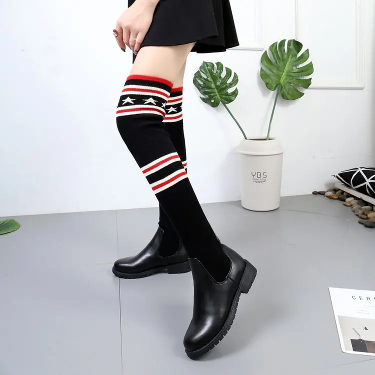 Женские носки с дизайном звёзды 2019 осень зима Новая женская свадебная обувь из PU