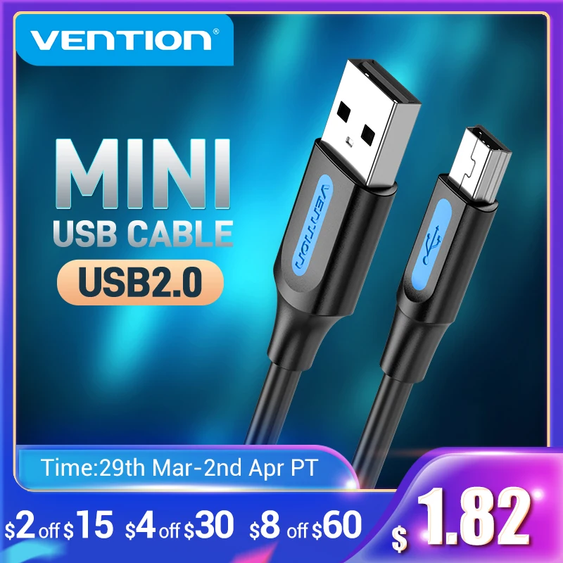 Vention Mini USB-кабель с вилкой USB 2 0 к быстрой передачи данных Зарядное устройство