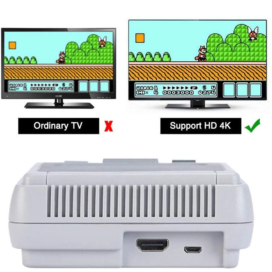 Super SNES Mini HD family tv 8 бит игровая консоль Ретро Классический HD выход портативный игровой плеер встроенный 621 игры 2 геймпады