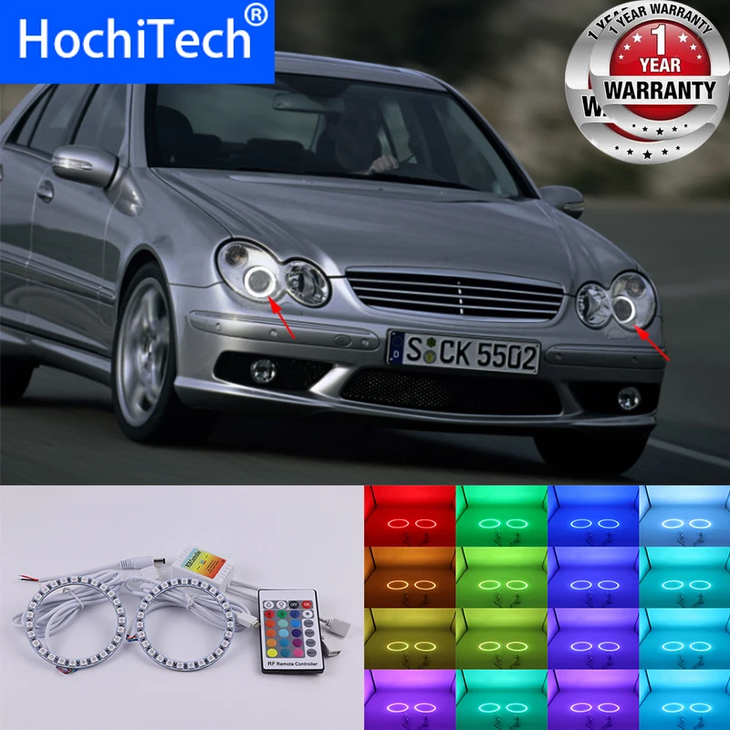 Для Mercedes Benz C CLASS W203 2001 2007 Высокое качество мульти Цвет Ангельские глазки