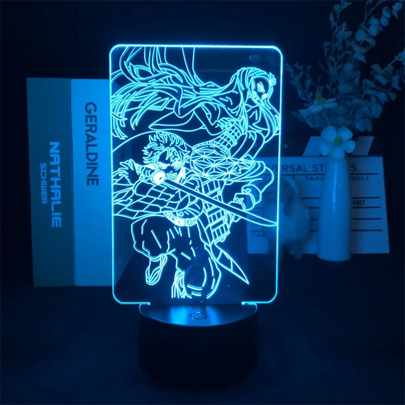 Demon Slayer Kamado Nezuko Anime Manga 3d Night Light For Bedroom Decor 