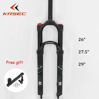 

KESEC 26/27.5/29" Suspension Fork MTB Bike 120mm Air Shock 1-1/8" Mountain Bike Forks Travel 9mm QR Adapter PM 180mm