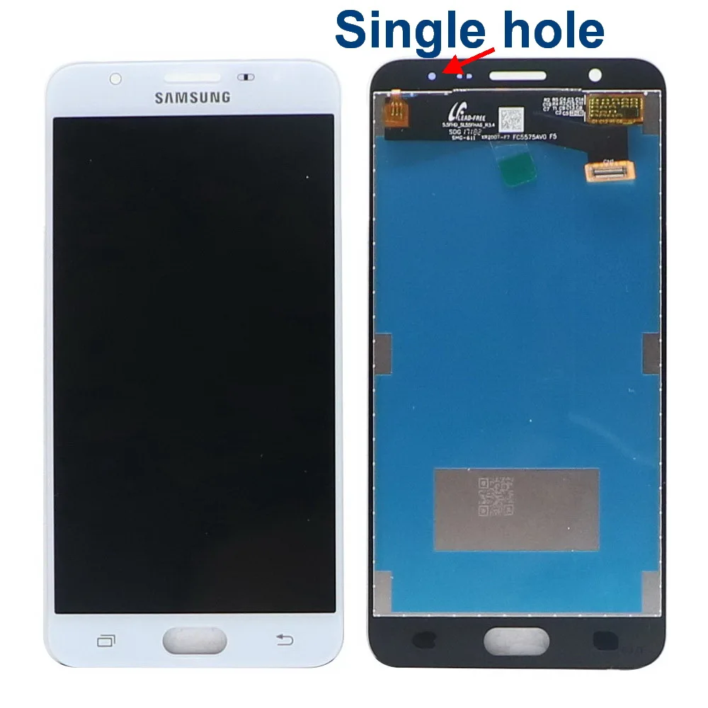 

For Samsung Galaxy J7 Prime G610 G610F On7 2016 G6100 G610M LCD Display Touch Screen DigitizerAssembly Double Hole Replacement