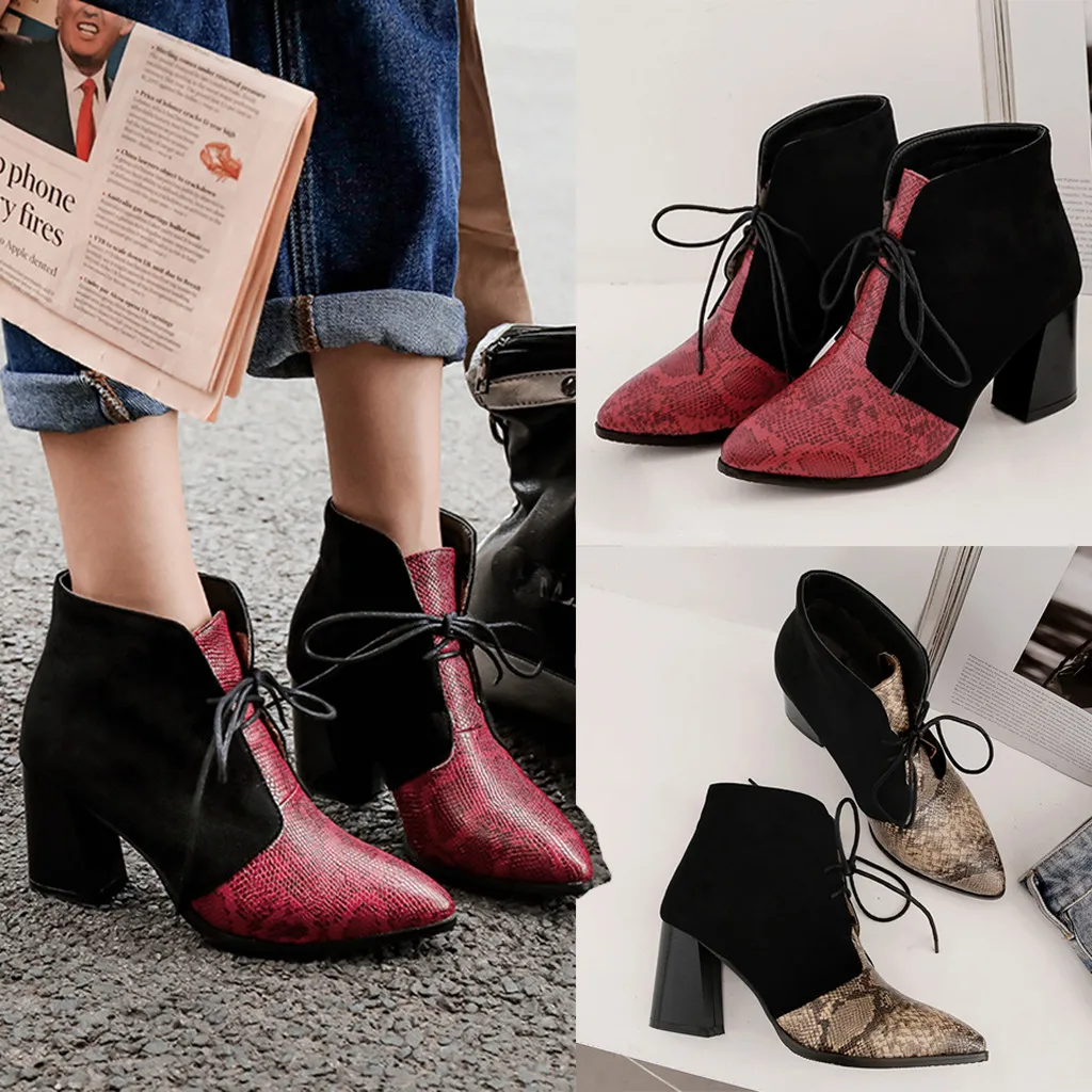 vintage lace up boots european style