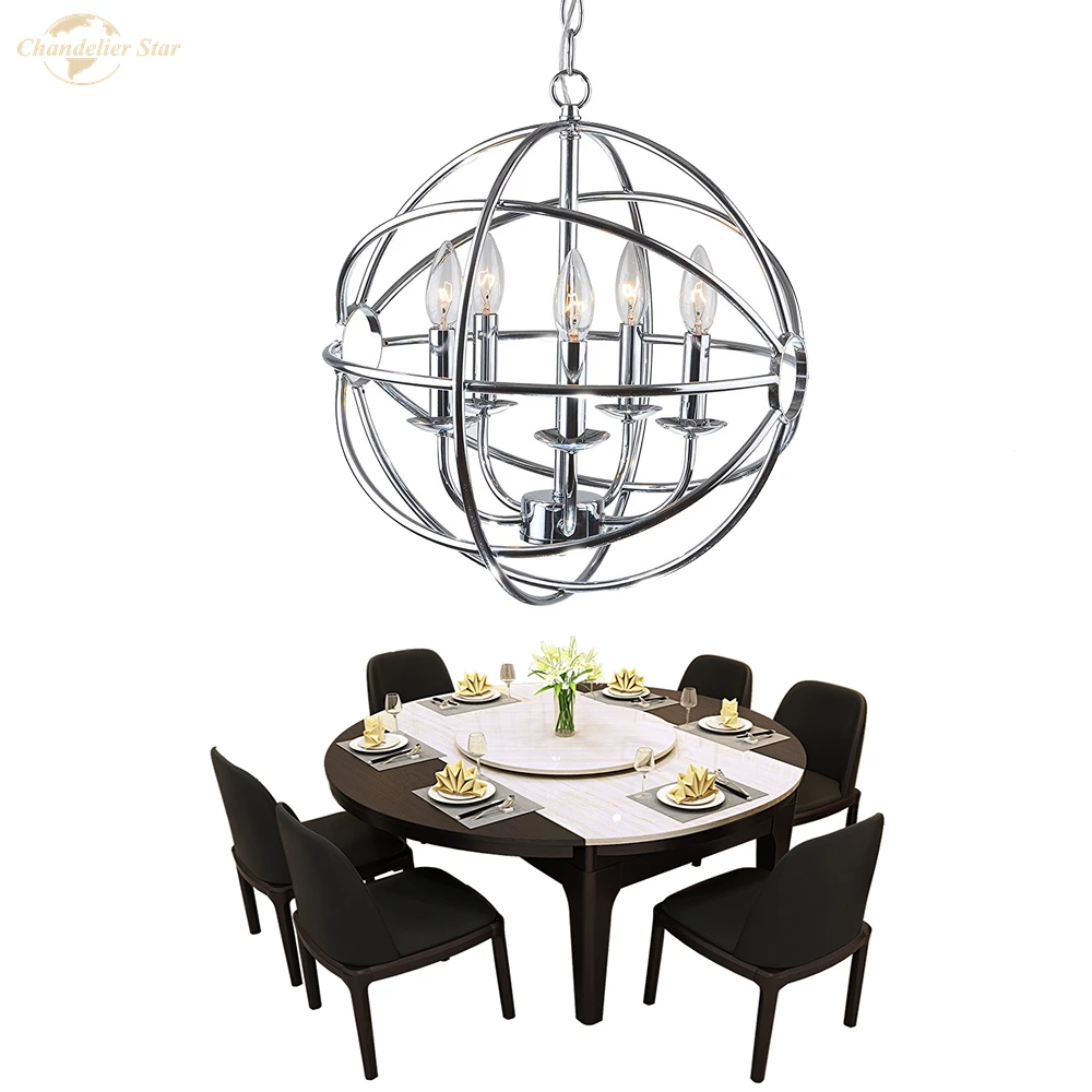 

Modern Ball LED Chandeliers Lighting for Living Room Bedroom Restaurant Hotel Decoration Creative Candle Metal Indoor Lamp