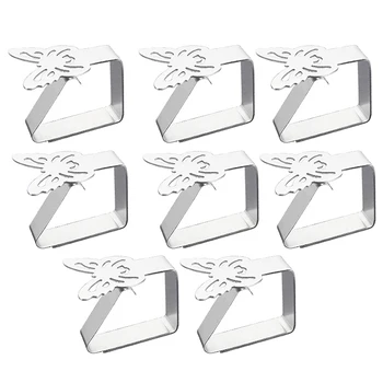 

8 Pcs Thickened Stainless Steel Tablecloth Holders Kitchen Tablecloth Clips Non-Slip Table Clips, Butterfly