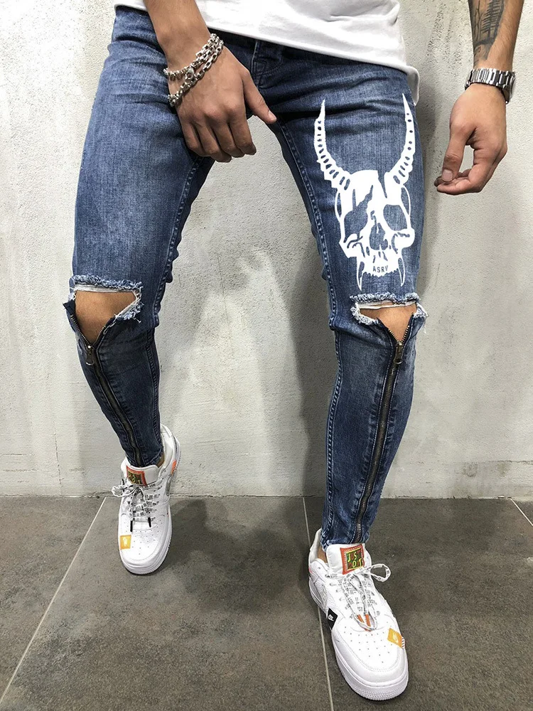 PANTALON JANE HOLM мужские брендовые джинсы Эластичные Обтягивающие DSQ модные хлопковые