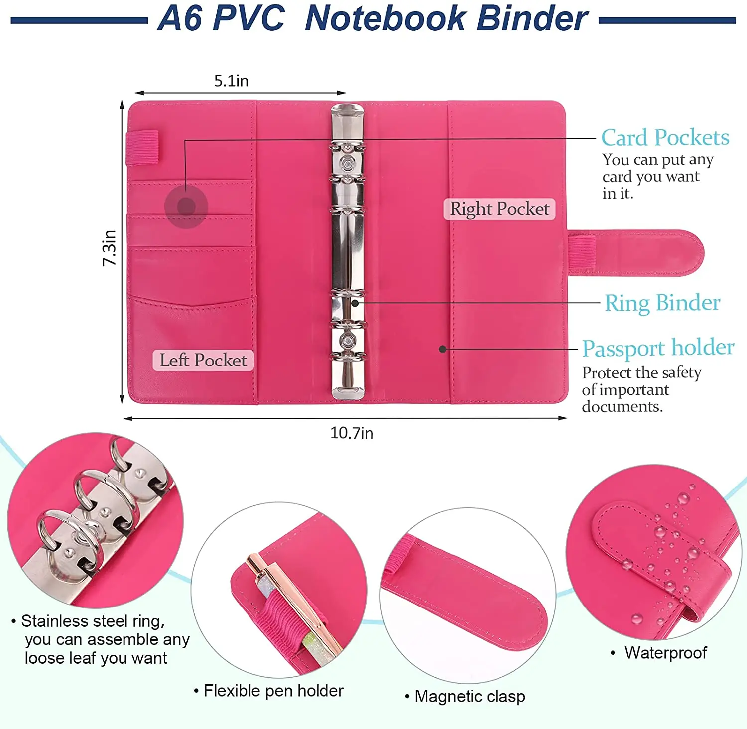 A6 binder dinheiro envelopes sistema planejador de