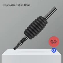 Клеймо 20 шт. профессиональные плоские наконечники нитки одноразовые татуировки ручка 25 мм диаметр ручки кремния трубки G501FT