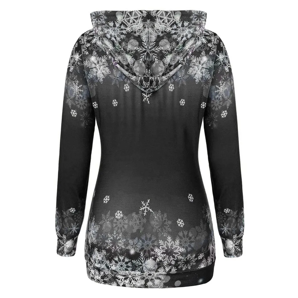 Женские длинные толстовки с 3D принтом на Рождество женские облегающие длинными