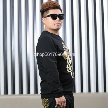 

Autumn Plus Fat Plus Men's Sweater Fat Round Neck Sweater Fat Man