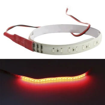 

2PCS Red 30CM Waterproof LED Flexible Strips Knight Rider Light 3528 32Led DRL Car Strobe Flash Decoration Strip