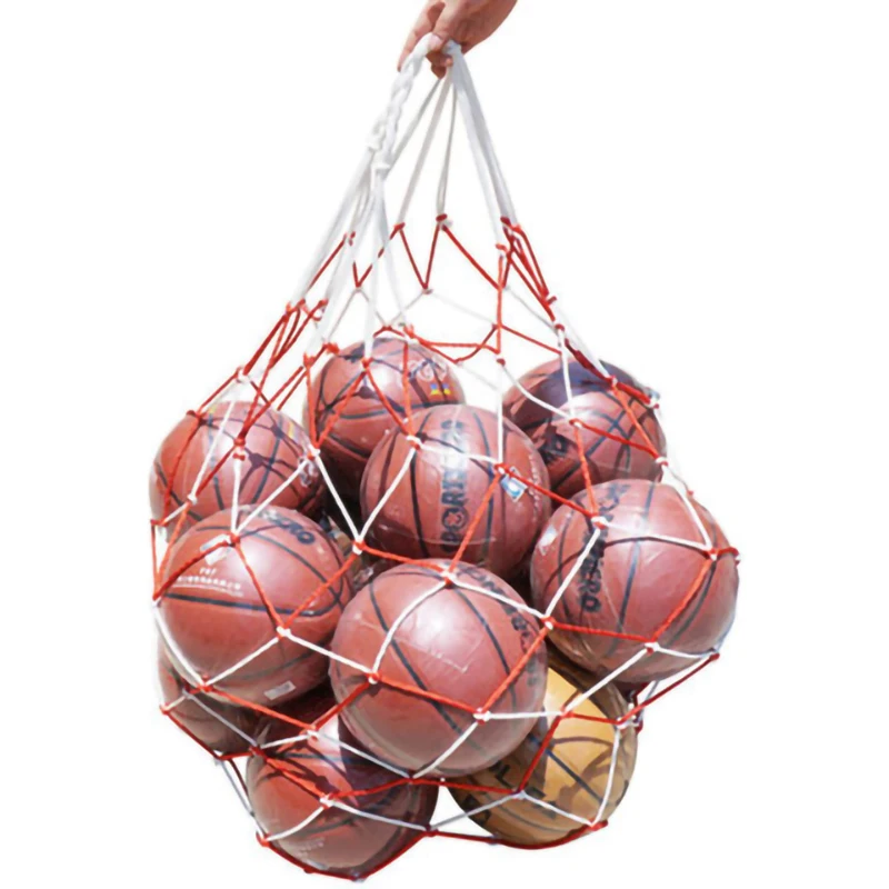 Nylon Large Net Bag Ball Carry Mesh Net For Volleyball Basketball Football Sport Portable Outdoor Sports Football Bag basketball net bag soccer football mesh storage sports ball holder nylon carry bag durable single ball carrier