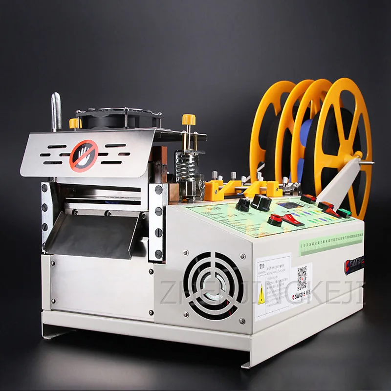 Fully Automatic Computer Cut Tools Hot and Col Two Cut Belt Machine Ribbon Cutting Machine Hot Cutting Machine 14CM Knife Width