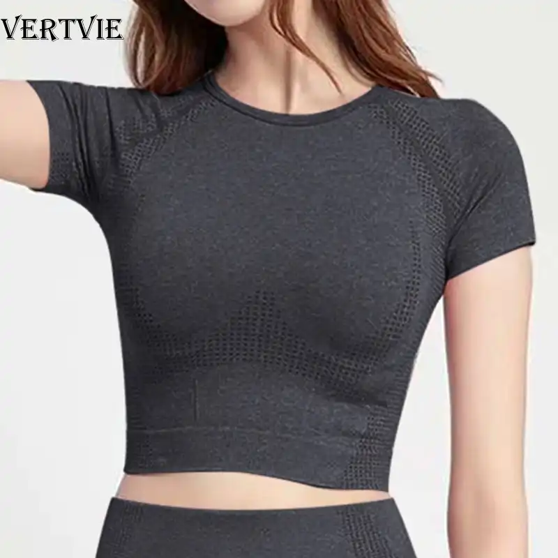 short sleeve crop top workout