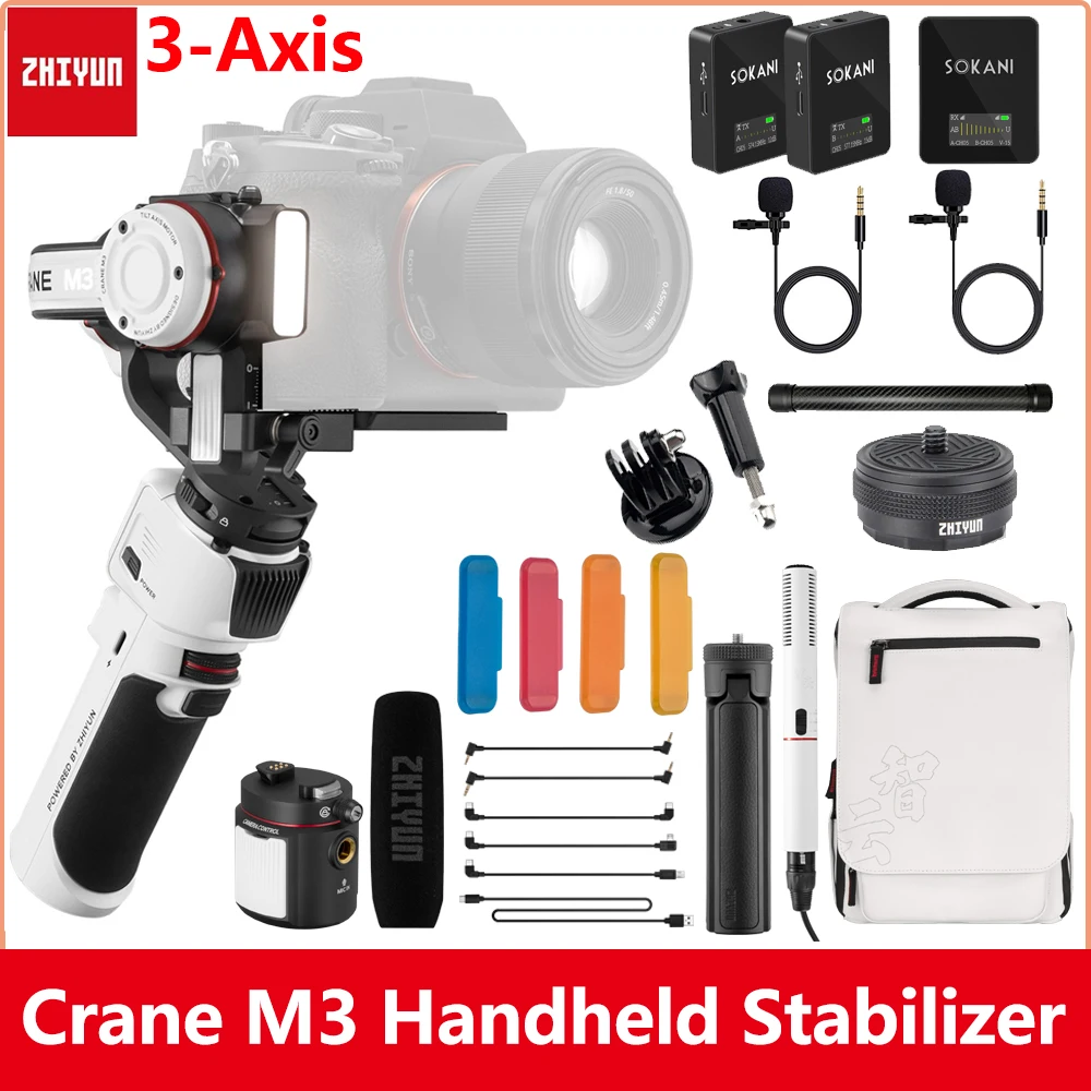 

Zhiyun Crane M3 3-Axis Handheld Gimbal Stabilizer for DSLR Mirrorless Cameras Smartphone iPhone Sumsang Gopro Crane M M2 upgrade