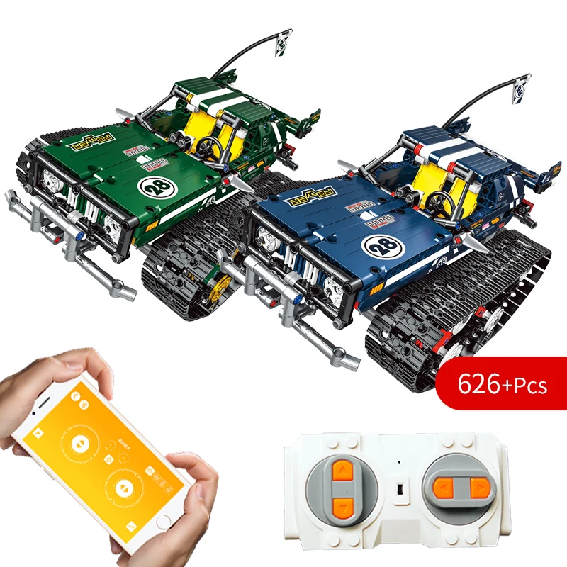 

Technic Series Crawler RC coche de carreras rastreado Racer remote control Electric Educational Building Blocks Toys Gifts