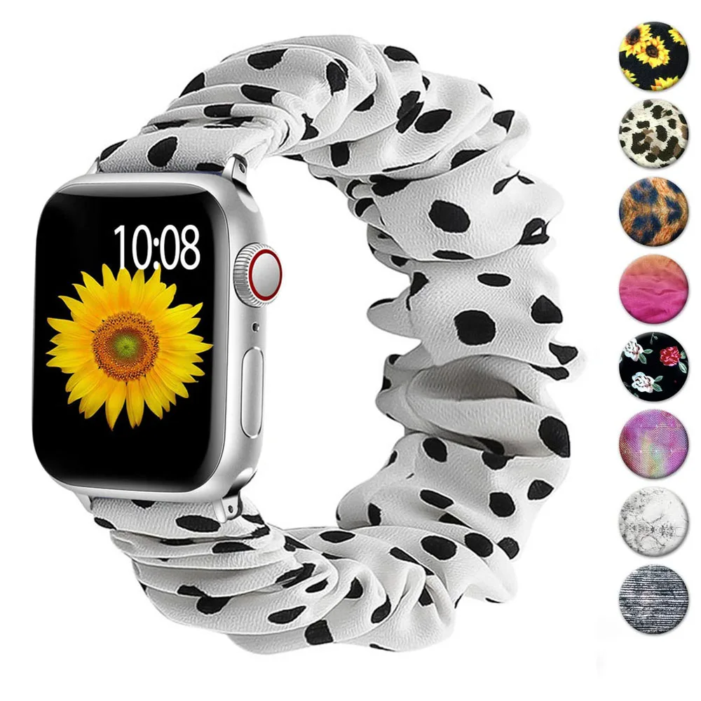 Ремешок резиновый для Apple watch band 40 мм 44 42 38 эластичный нейлоновый соло-браслет iWatch