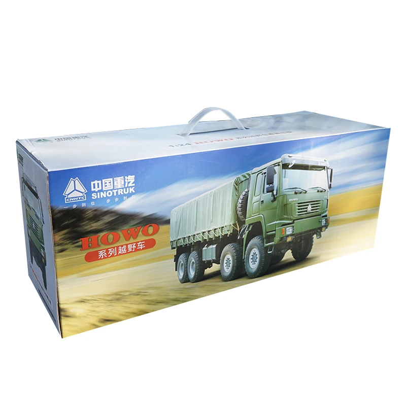 Оригинальный завод 1:24 HOWO 8*8 Китай Сверхмощный военный внедорожный грузовик