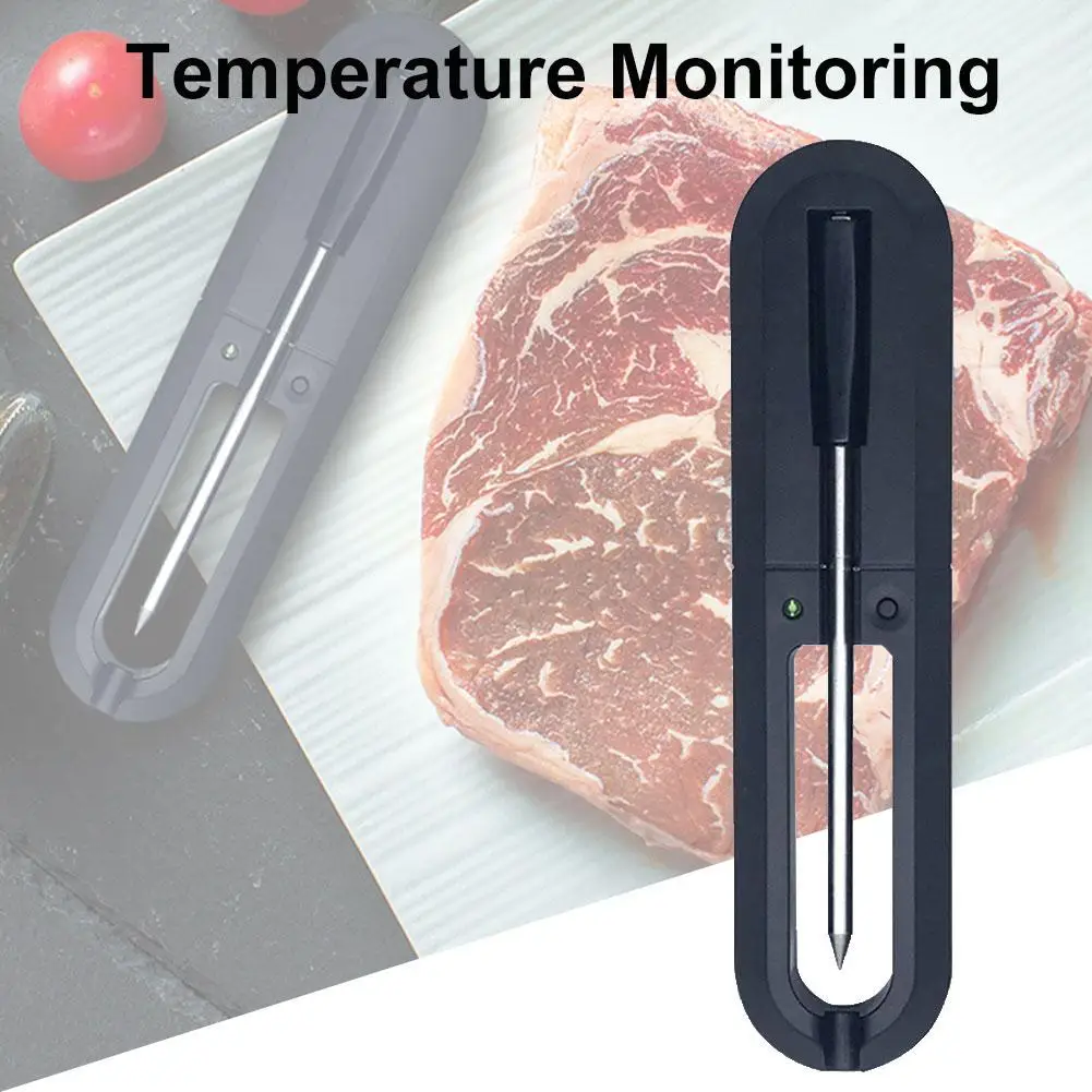 

Wireless Bluetooth Meat Thermometer Probe Wireless Instant Read Kitchen Cooking Food Thermometer Steel Probe with app for BBQ